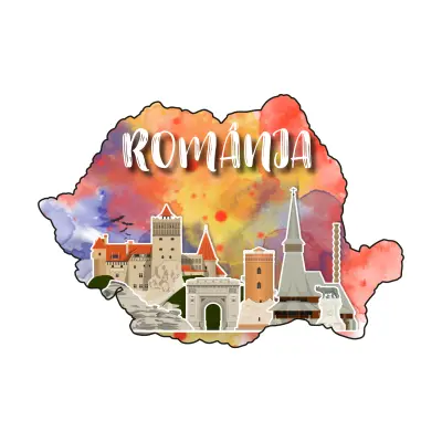 Harta, romania, magnet frigider mgs001